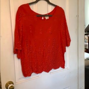 Blouse Eyelet lace style